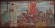 Cuadro "First Mass" (Primera Misa) del pintor filipino Carlos V. Francisco (expuesto en el Museo National de Filipinas, Manila)